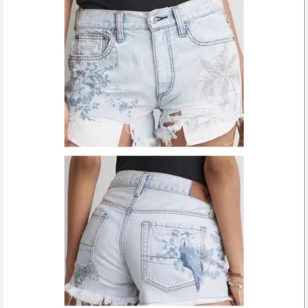 American eagle outfitters vintage high rise festival tropical patchwork shorts
